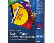 Inkjet CD/DVD Jewel Case Inserts, Matte White, 20/Pack