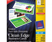 Clean Edge Inkjet Business Cards, White, 2 3 1/2, 120/Pack
