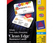 Clean Edge Inkjet Business Cards, White, Round Edge, 2 x 3 1/2, 160 cards/PK