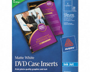 Inkjet DVD Case Inserts, Matte White, 20/Pack