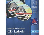 Inkjet Full-Face CD Labels, Glossy White, 20/Pack
