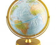 Physical and Political 12-Inch Globe, Metal Desktop Base