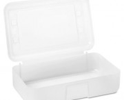 Gem Polypropylene Pencil Box with Lid, Clear, 8 1/2 x 5 1/2 x 2 1/2