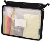 Expanding Zipper Pouch, 8-1/2 x 11, Clear/Black