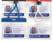Government/Military Badge Holder, Horizontal, 3 3/4w x 2 1/2h, Black, 12/Pack