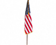 Indoor 3' x 5' U.S. Flag, 8 ft. Oak Staff, 2