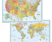 M-Series Full-Color U.S. and World Maps, Paper, 32 x 50