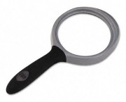 2X - 4X Round Handheld Magnifier w/Acrylic Lens, 3-1/4