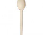 Corn Starch Cutlery, Spoon, White, 100/Box