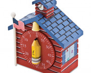 Shaped Timer, 3/4w x 2d x 3 1/2h, Red School House