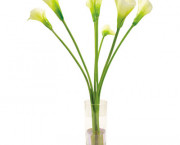 Artificial White Lilies in a Glass Vase, 21