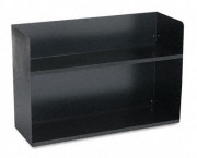 Two-Tier Book Rack, Steel, 30 1/8 x 10 1/2 x 20, Black