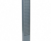 Fixed-Size 25-Pocket Time Card Rack, Seven Inch Pocket, Textured Steel, Gray