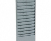 Adjustable 11- Or 22-Pocket Time Card Rack, Textured Steel, Gray