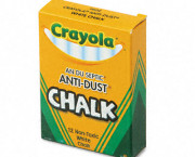 Nontoxic Anti-Dust Chalk, White, 12 Sticks/Box
