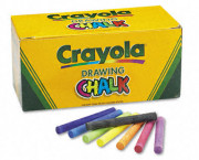 Colored Drawing Chalk, Six Each of 24 Assorted Colors, 144 Sticks/Set