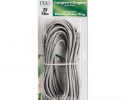 CAT5e Crimped Patch Cable, RJ45 Connectors, 25 ft., Gray