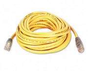 CAT5e Crossover Patch Cable, RJ45 Connectors, 25 ft., Yellow