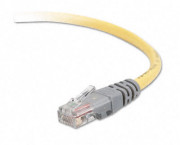 CAT5e Molded Crossover Patch Cable, RJ45 Connectors, 50 ft., Yellow