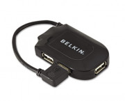 Four-Port USB 1.1 Pocket Hub w/12MBps Speed, Black
