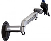 Dual Arm Wall Mount, Steel/Plastic, 17 x 15 x 7, Gray/Black