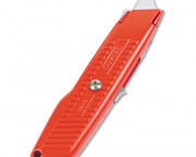 Interlock Safety Utility Knife w/Self-Retracting Round Point Blade, Orange