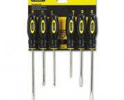 6-Piece Standard Fluted Screwdriver Set, Standard/Cabinet/Phillips