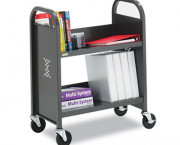 TechMark Book & Utility Truck, 2-Shelf, 26w x 14d x 32h, Anthracite