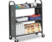 TechMark Book & Utility Truck, 3-Shelf, 26w x 14d x 43h, Anthracite