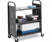 TechMark Book & Utility Truck, 3-Shelf, 36w x 18d x 43h, Anthracite