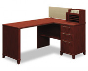 Enterprise Corner Desk, 60w x 47d x 41-3/4h, Harvest Cherry, Carton 2