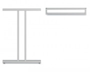 Momentum Collection T-Leg With Short Leg Kit, Silver
