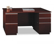 Milano? Collection Double Pedestal Desk, Harvest Cherry