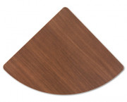 Series A Corner Connector, 26 7/8w x 26 7/8d x 1h, Sienna Walnut/Bronze