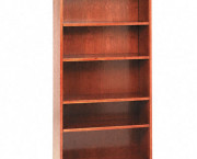 BW Wood Veneer Series Five-Shelf Bookcase, 35-5/8w x 13d x 66h, Bourbon Cherry