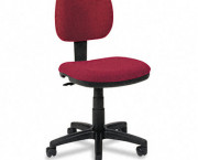 VL610 Series Swivel Task Chair, Burgundy Fabric/Black Frame