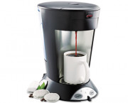 My Cafe Pour-Over Commercial Grade Coffee/Tea Pod Brewer, Stainless Steel, Black