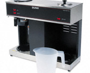 Pour-O-Matic Three-Burner Pour-Over Coffee Brewer, Stainless Steel, Black