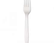 Full Length Polystyrene Cutlery, Fork, White, 100/Box