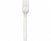 Full Length Polystyrene Cutlery, Fork, White, 1000/Carton