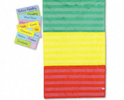 Adjustable Tri-Section Pocket Chart with 18 Color Cards, Guide, 36 x 60