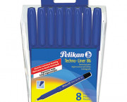 Technical Drawing Pen Set, 0.1MM to 0.8MM, Black, 8 per Pack
