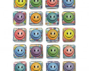 Creativity Street Peel & Stick Gemstone Stickers, Smiley Face, 20/Pack
