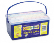 Sidewalk Chalk, 4 x1 Dia. Jumbo Stick, 12 Assorted Colors, 52 Pieces/Each Case