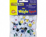 Wiggle Eyes Assortment, Assorted Sizes, Assorted Colors, 100/Pack