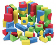 WonderFoam Blocks, Assorted Colors, 68/Pack