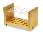 Brush Holder for 24 Brushes, Wood & Acrylic