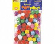 Glitter Pompons, 1/2
