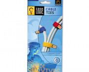Computer Cable Ties, 6-3/4 Length, 6/Pack, Assorted Colors