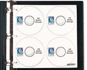 CD/DVD Refillable D-Ring Binder Kit, Holds 80 Disks, Black